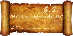 Göckler Seherezádé névjegykártya